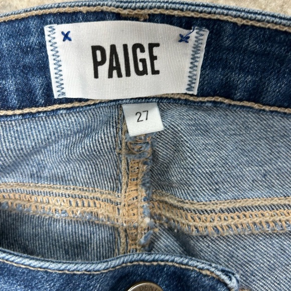 Paige Verdugo Ultra Skinny Jeans Danica Destructed Medium Wash Women's Size 27 - Picture 6 of 7